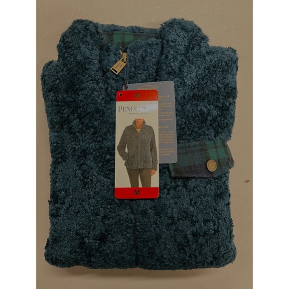 Pendleton Women's Full Zip Sherpa Jacket - Dark Blue - Medium - Picture 6 of 6